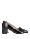 Giorgio Fabiani Woman Loafers Black Size 9 Leather