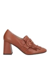 Giorgio Fabiani Woman Loafers Tan Size 8 Leather In Brown