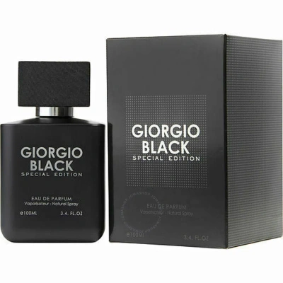 Giorgio Men's Black Special Edition Edp Spray 3.4 oz Fragrances 3324266231341 In Black / Pink