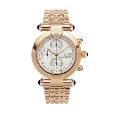 Pre-owned Giorgio Milano Luxury Women's Watch Rose Gold Chronograph,water Resistance 10atm
