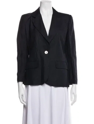 Pre-owned Giorgio Sant'angelo Linen Blazer In Blue