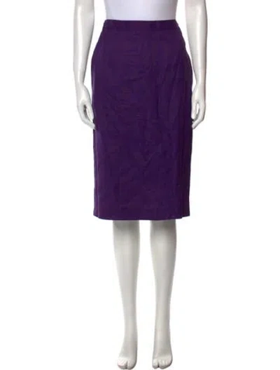 Pre-owned Giorgio Sant'angelo Linen Knee-length Skirt In Purple