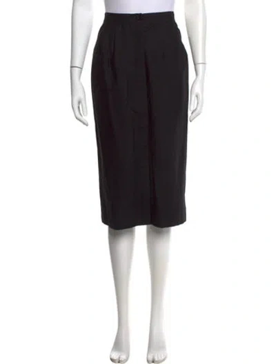 Pre-owned Giorgio Sant'angelo Merino Wool Knee-length Skirt In Black