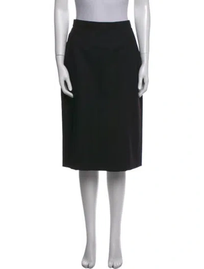 Pre-owned Giorgio Sant'angelo Merino Wool Knee-length Skirt In Black