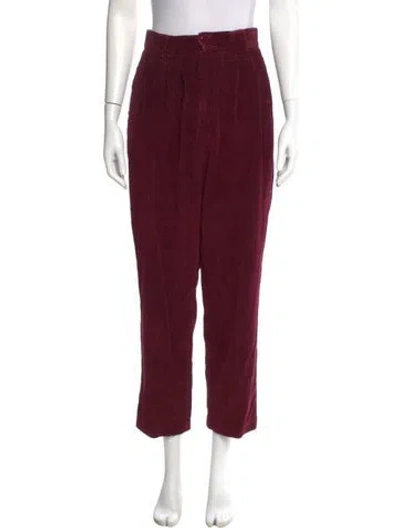 Pre-owned Giorgio Sant'angelo Straight Leg Pants In Burgundy