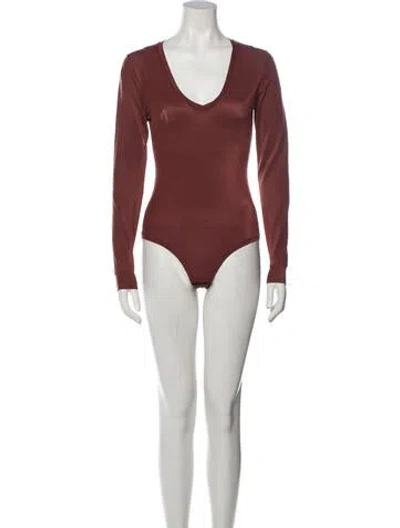 Pre-owned Giorgio Sant'angelo Vintage 1970's Bodysuit In Red