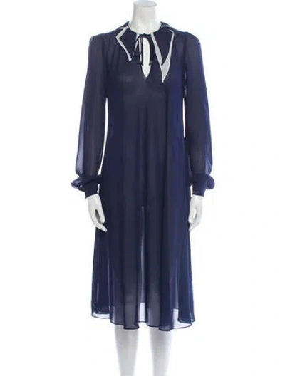 Pre-owned Giorgio Sant'angelo Vintage Knee-length Dress In Blue