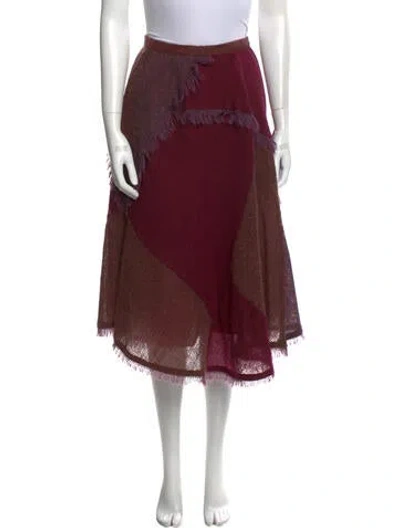 Pre-owned Giorgio Sant'angelo Vintage Knee-length Skirt In Burgundy