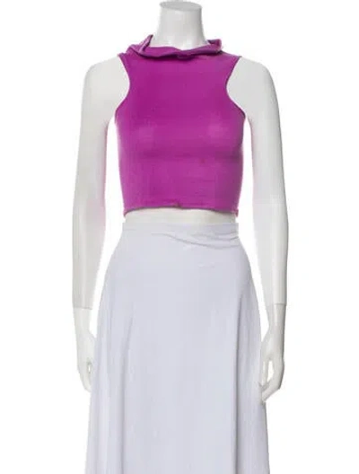 Pre-owned Giorgio Sant'angelo Vintage Late 1970's - Early 1980's Crop Top In Purple