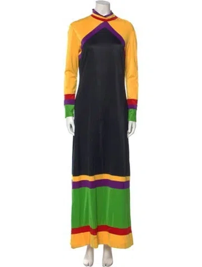 Pre-owned Giorgio Sant'angelo Vintage Long Dress In Black