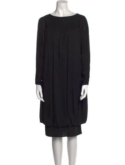 Pre-owned Giorgio Sant'angelo Vintage Midi Length Dress In Black