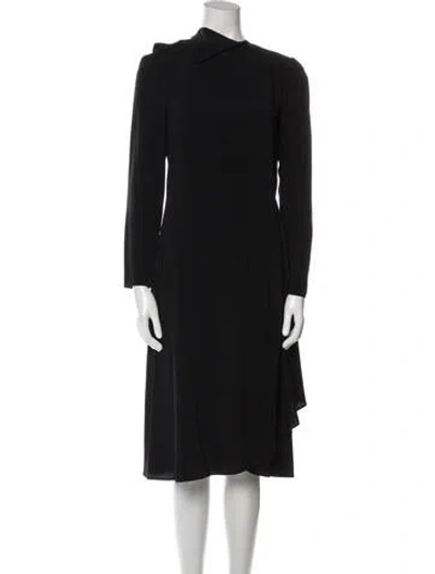 Pre-owned Giorgio Sant'angelo Vintage Midi Length Dress In Black