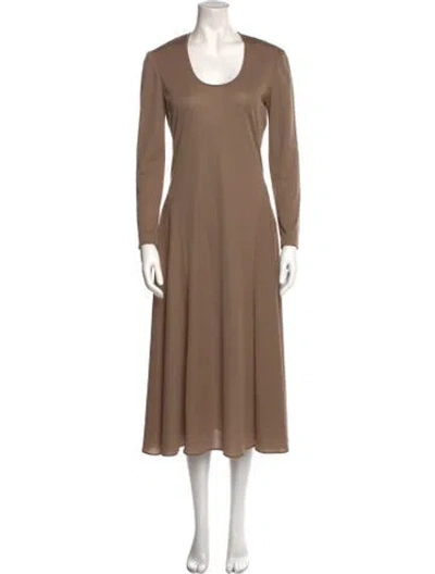 Pre-owned Giorgio Sant'angelo Vintage Midi Length Dress In Brown