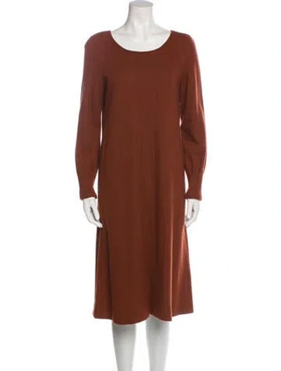 Pre-owned Giorgio Sant'angelo Vintage Midi Length Dress In Brown