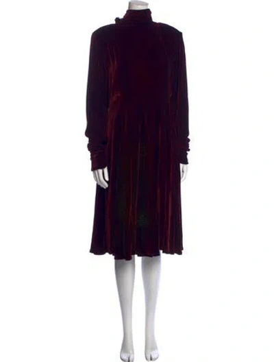 Pre-owned Giorgio Sant'angelo Vintage Midi Length Dress In Burgundy