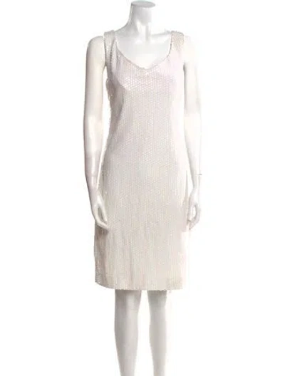 Pre-owned Giorgio Sant'angelo Vintage Mini Dress In White