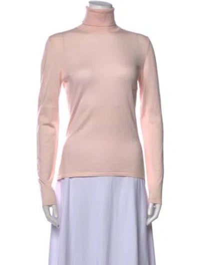 Pre-owned Giorgio's Of Palm Beach Cashmere Turtleneck Sweater In Pink
