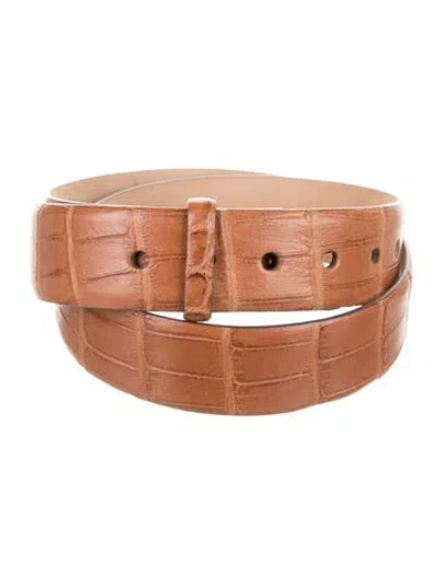 Pre-owned Giorgio's Of Palm Beach Leather Belt In Brown