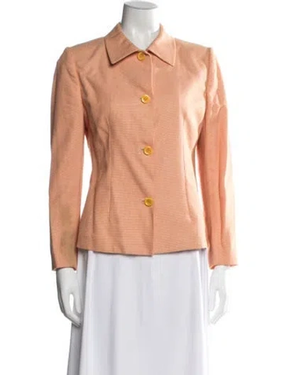 Pre-owned Giorgio's Of Palm Beach Patterned Blazer In Orange