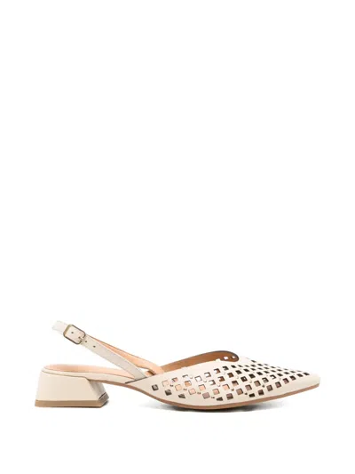 Gioseppo Cut-out Slingback Pumps In Neutral