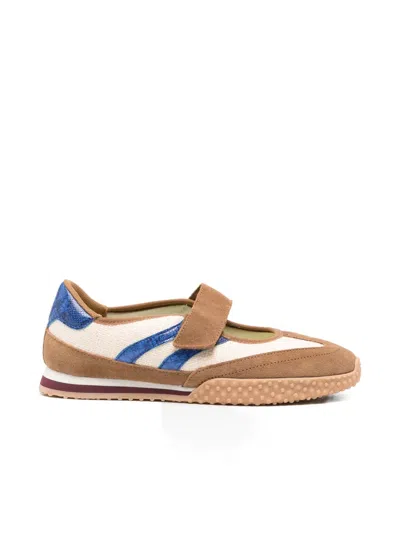 Gioseppo Nionbe Touch-strap Leather Sneakers In Neutral