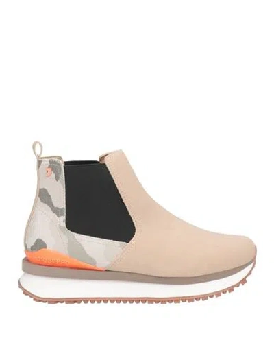 Gioseppo Woman Ankle Boots Beige Size 9 Leather