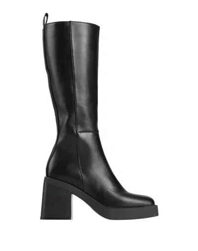 Gioseppo Woman Boot Black Size 7.5 Leather In Black
