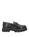 Gioseppo Woman Loafers Black Size 9.5 Leather