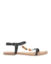 Gioseppo Woman Sandals Black Size 7.5 Leather In Black