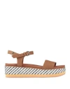 Gioseppo Woman Sandals Brown Size 7.5 Textile Fibers In Brown