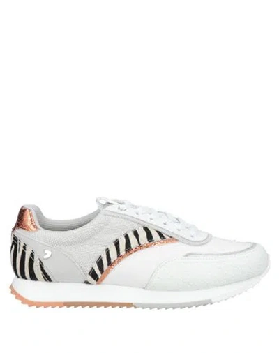 Gioseppo Woman Sneakers White Size 6 Leather, Textile Fibers
