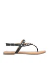 Gioseppo Toe Strap Sandals In Black