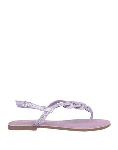 Gioseppo Woman Thong Sandal Light Purple Size 6.5 Leather