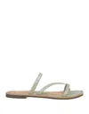 Gioseppo Toe Strap Sandals In Sage Green
