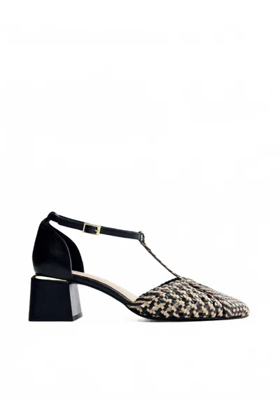 Gioseppo Women's Boyne Braided Leather Heeled Shoes In Black