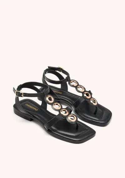 Gioseppo Women's Epping Flat Leather Sandals In Black