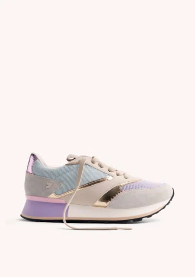 Gioseppo Women's Lawton Leather And Corduroy Sneakers In Blue In Multi