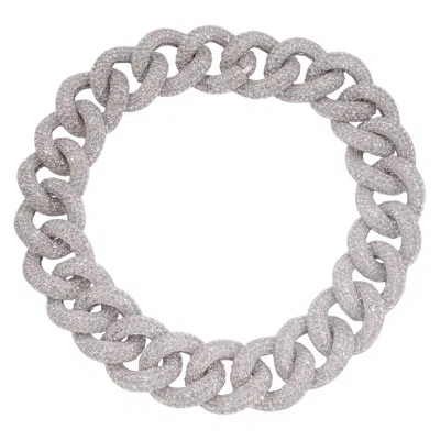 Pre-owned Giovane Large Link Diamond Necklace In Multi