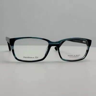 Giovani Di Venezia Men's Baxter Rectangle Eyeglasses In Black In Blue