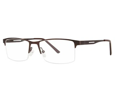 Giovani Di Venezia Men's Colin Eyeglasses In Matte Brown In Multi