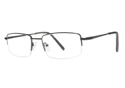 Giovani Di Venezia Men's Mo Barry Rectangle Eyeglasses In Grey In Black