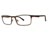 Giovani Di Venezia Men's Pierce Eyeglasses In Matte Brown In Multi