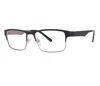 Giovani Di Venezia Men's Stallion Eyeglasses In Matte Black/ Grey In Multi
