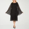 Giovanna Collection Womens Embellished Embroidered Midi Leaf Shift Dress In Animal Print