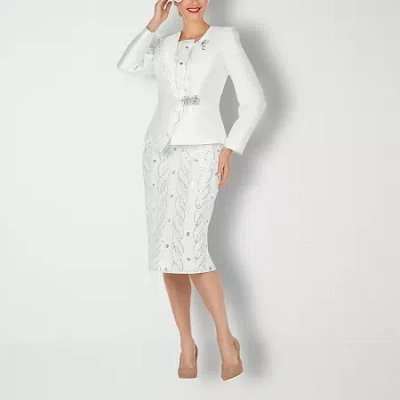 Giovanna Signature 2-pc. Skirt Suit-plus In White