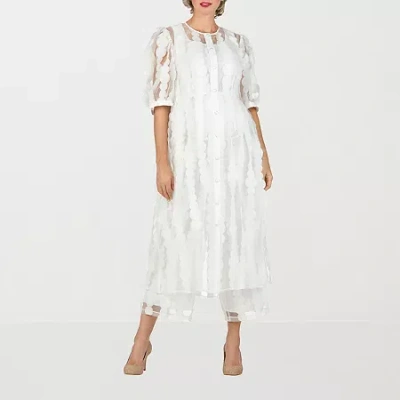 Giovanna Signature 3-pc. Geometric Pant Set-plus In White