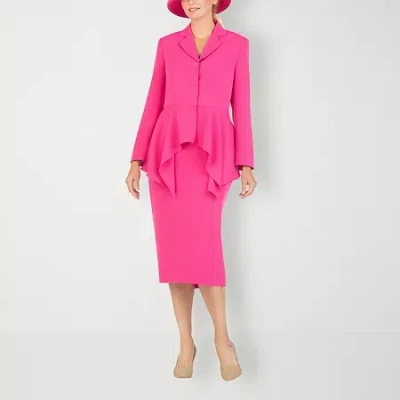 Giovanna Signature 3-pc. Skirt Suit-plus In Pink