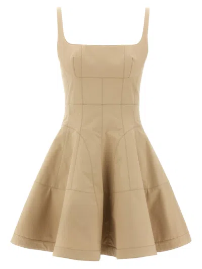GIOVANNI BEDIN BEIGE PLEATED DRESS
