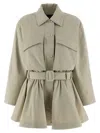 Giovanni Bedin Belted Dress In Sand