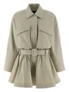 Giovanni Bedin Belted Dress In Gray
